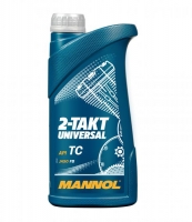 Минеральное масло для двухтактных двигателей - Mannol 2-TAKT UNIVERSAL, 1Л