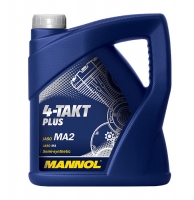 Полусинтетическое масло для четырехтактных двигателей Mannol 4-Takt Plus, 4Л