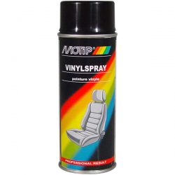 Ādas un vinilas krāsa (melnā) - Motip Vinylspray, 400ml. ― AUTOERA.LV