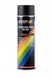 Vienkomponenta tekstūras krāsa plastmasai - MOTIP Texture Spray Black melna, 500ml ― AUTOERA.LV