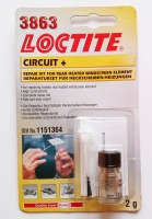Электропроводимый клей LOCTITE 3863, 2г./клей для ремонта обогрева стекла 