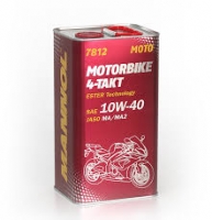 Синтетическое масло для четырёх-тактных двигателей - Mannol Motorbike 4-TAKT 10W40, 4Л 