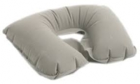 Inflatable neck-rest pillow, grey color