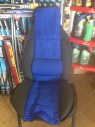 Накидка на сиденье, универсальная, синий/чёрный (Подходит для IVECO 35) ― AUTOERA.LV