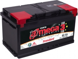 Car battery - Amega Standart 80Ah, 760A, 12V  ― AUTOERA.LV