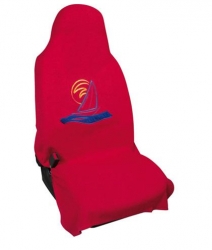 California Drive, beach towel seat cover, red ― AUTOERA.LV