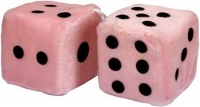 Декор, кубики розовые - Lucky Vegas fuzzy dices