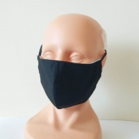 Washable face mask, textile, black