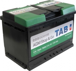 AGM auto akumulators -  TAB 70Ah 760A 12V (-/+) ― AUTOERA.LV