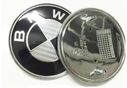 Aizmugurēja emblema BLACK Ø74mm (carbon type) ― AUTOERA.LV