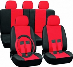 Universālo sēdekļu pārvalku k-ts, melns/sarkans ― AUTOERA.LV