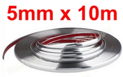 Dekoratīva moldings-strīpa hroms, 5mmx10m ― AUTOERA.LV