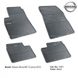 Rubber floor mat  set Nissan Micra (2010-2017)  ― AUTOERA.LV