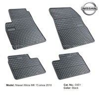Rubber floor mat  set Nissan Micra (2010-2017) 