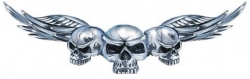 Auto tattoo "Skull with wings", 68cm ― AUTOERA.LV