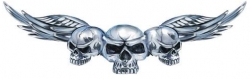Auto uzlīme  "Skull with wings", 68cm ― AUTOERA.LV