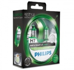 К-т ламп Philips ColorVision Green - RESTYLE, H7 55W, 12В ― AUTOERA.LV