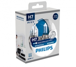 Pamatluktura spuldzes - Philips H7 55W White Vision 3700K (+60%), 12V ― AUTOERA.LV