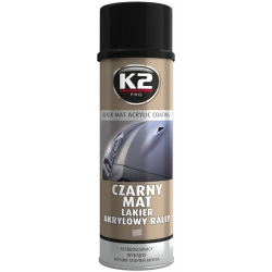 Melnā mateta akrila lāka - K2 PRO RALLY, 500ml. ― AUTOERA.LV
