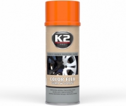 Oranžas krāsas gumijotā krāsa - K2 COLOR FLEX, 400ml.   ― AUTOERA.LV