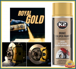 Temperatūrizturīgā krāsa suportiem (zelta effekts) - K2 Gold Paint 400ml.   