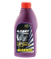 Полусинтетическое масло для четырехтактных двигателей - Mannol 4-Takt Plus, 1Л ― AUTOERA.LV
