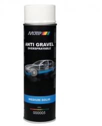 Dibena, riteņu arku un lonžeronu aizsarglīdzeklis - MOTIP ANTIGRAVEL, 500ml. (oversprayable, balts ― AUTOERA.LV