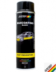 Antikorozijas/konservācijas līdzeklis slēgtām virsmām - Motip Waxcoating Black (melns kā krāsa), 500ml. ― AUTOERA.LV