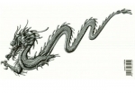 Auto uzlīme "Dragon, dark silver" ― AUTOERA.LV