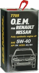 Syntetic oil Mannol  NISSAN, RENAULT SAE 5W-40, 4L  ― AUTOERA.LV