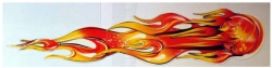 Auto uzlīme  "Burning ball, red/yellow", 50cm ― AUTOERA.LV