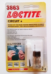 LOCTITE 3863 elektrību vadoša līme, 2g./stiklu apsīldes remonta līme ― AUTOERA.LV