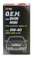 Синтетическое масло Mannol OEM for BMW/Mini LONGLIFE-04, 0W40, 1Л.