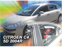 Front and rear wind deflector set Citroen C4 (2004-2010) 