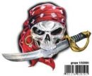 Авто наклейка "108-pirate with sward" ― AUTOERA.LV