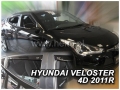 Front and rear wind deflector set Hyundai Veloster (2011-)