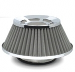 Sport air filter - SILVER max. d-74mm  ― AUTOERA.LV