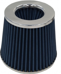 Nulles pretestības sporta gaisa filtrs - BLUE, max. d-74mm  ― AUTOERA.LV