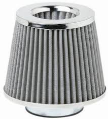 Sport air filter - SILVER, max. d-74mm  ― AUTOERA.LV