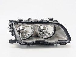 Priekšējais lukturis ar motoriņu BMW 3-serija E46 (1998-2001), pa labi ― AUTOERA.LV