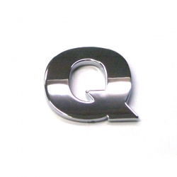 Наклейка 3D - буква Q ― AUTOERA.LV
