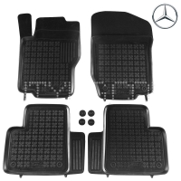 Rubber floor mat set Mercedes-Benz ML-class W164 (2005-2011) with edges