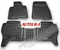 Rubber floor mat set Mitsubishi Pajero III (2002-2006) with edges