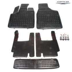 Rubber floor mats set Chrysler Grand Voyager/Town & Country (2005-2007), with edges ― AUTOERA.LV