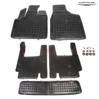 Rubber floor mats set Chrysler Grand Voyager/Town & Country (2005-2007), with edges