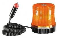 Revolving light (orange) with magnet, 12V