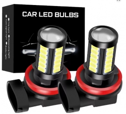 2pcs x H8 LED pamatluktura spuldze - H11/H8, 12V (NO CANBUS) ― AUTOERA.LV