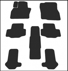 Комплект тканевых ковриков для Mazda CX-80 (2024-2031)