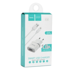 SMART USB lādētajs priekš Apple IPhone 5,6,7,8,X - HOCO, 1metrs (1A output) ― AUTOERA.LV