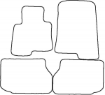 Auduma paklāju kompl. Mitsubishi Pajero Sport (1998-) ― AUTOERA.LV